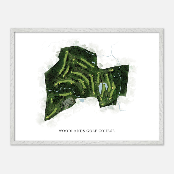 Print of Woodlands Golf Course Classic Map