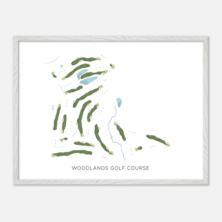 Print of Woodlands Golf Course Modern Map