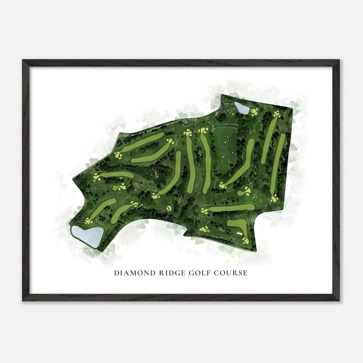 Print of Diamond Ridge Golf Course Classic Map