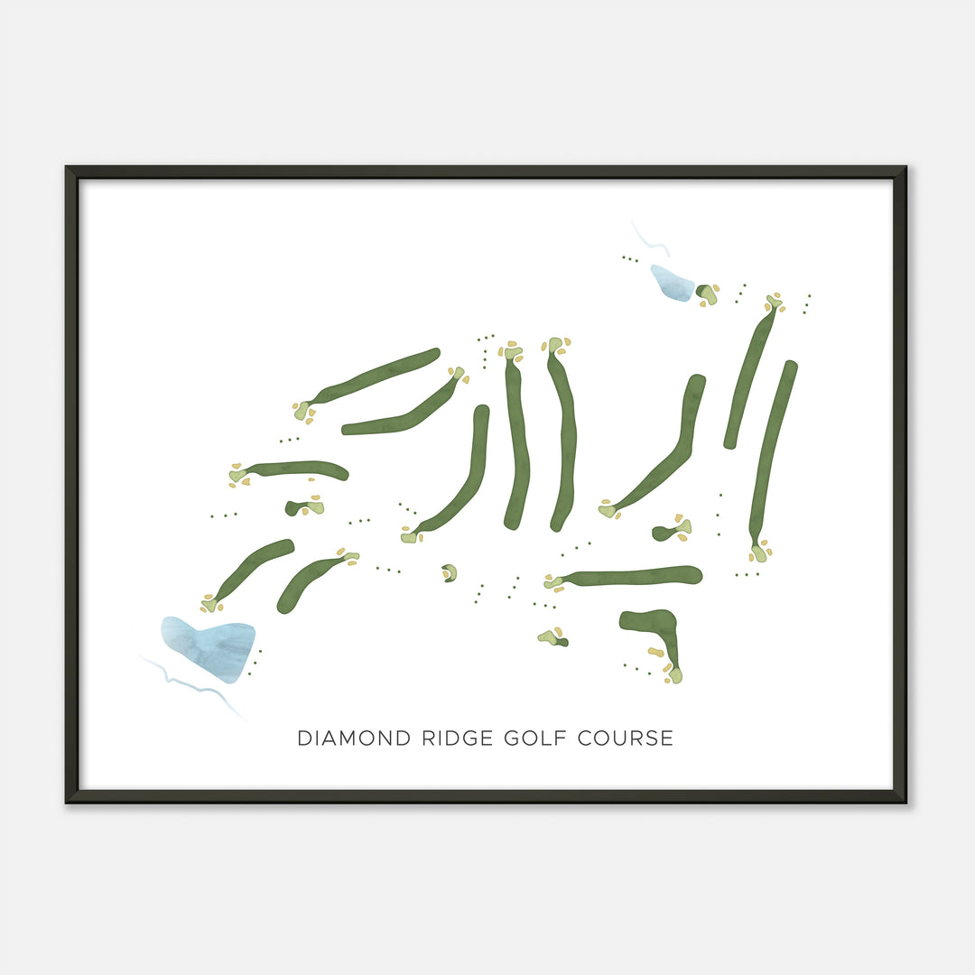 Print of Diamond Ridge Golf Course Modern Map