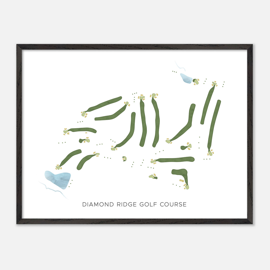 Print of Diamond Ridge Golf Course Modern Map