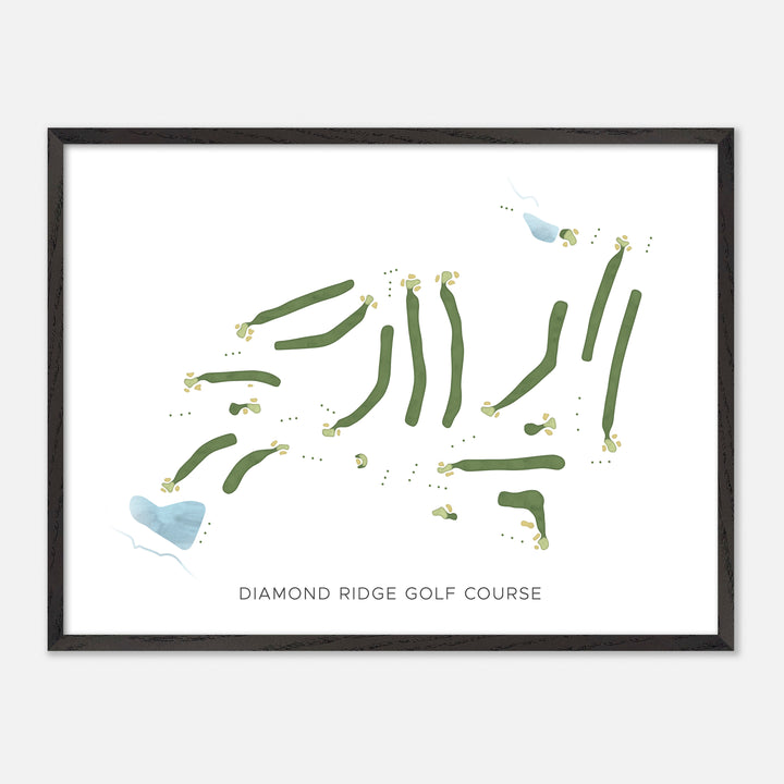 Print of Diamond Ridge Golf Course Modern Map