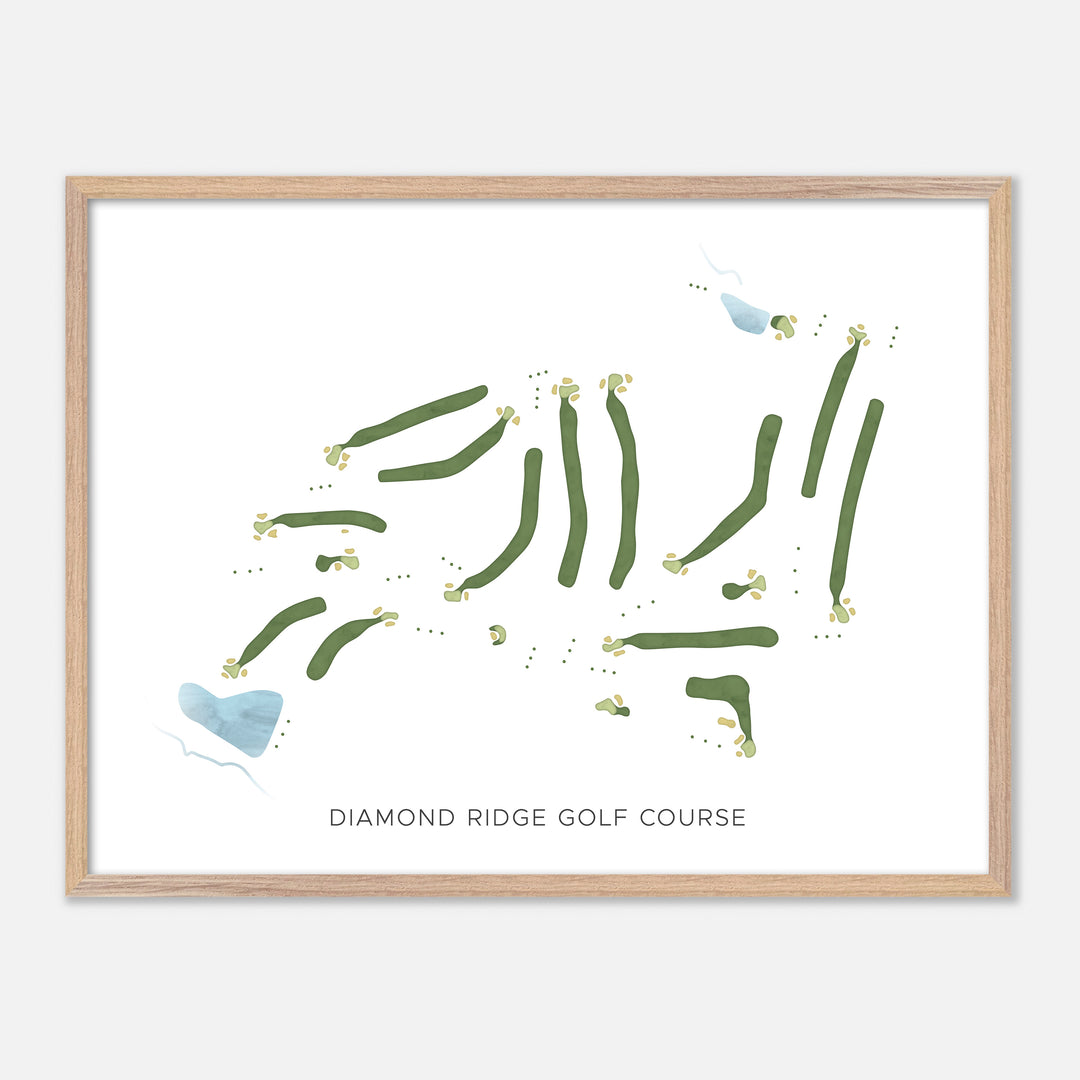 Print of Diamond Ridge Golf Course Modern Map