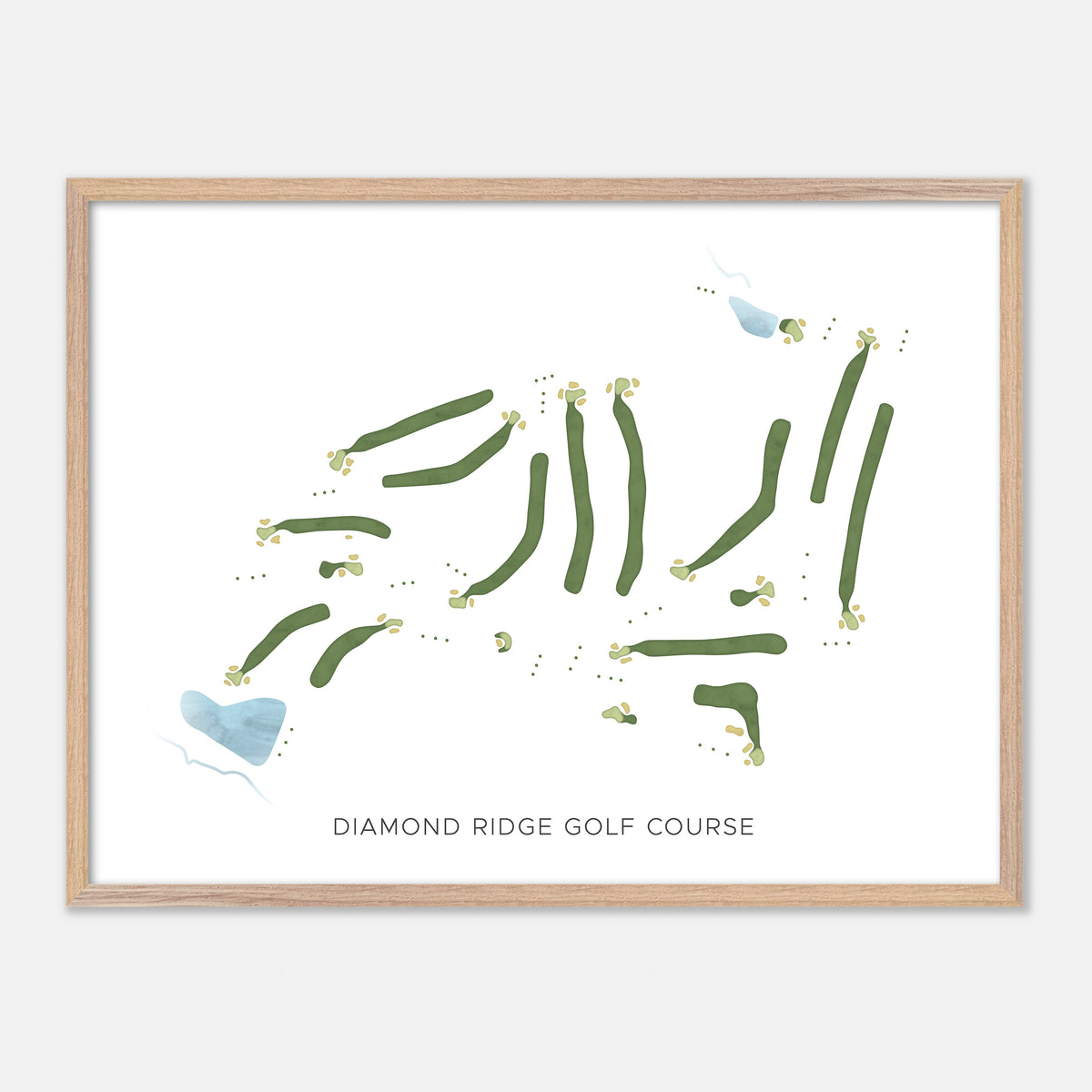 Print of Diamond Ridge Golf Course Modern Map