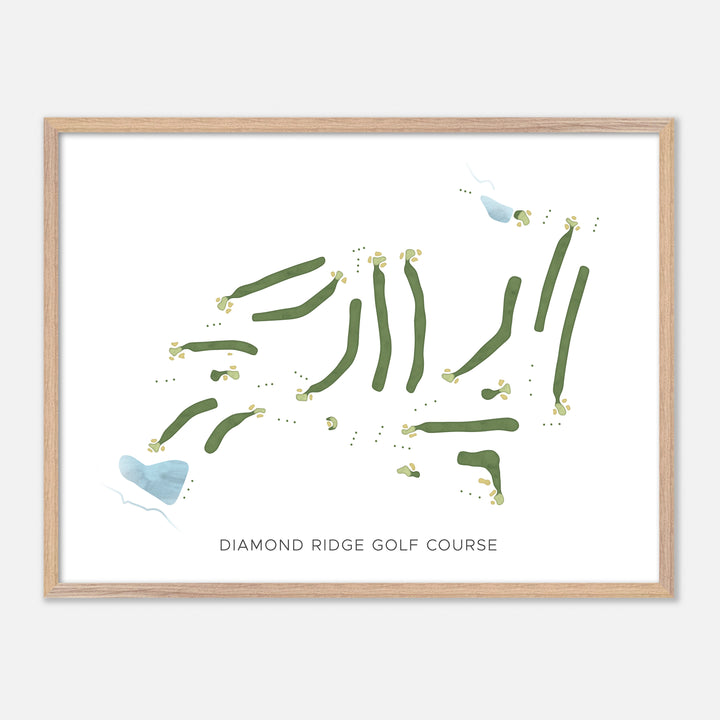 Print of Diamond Ridge Golf Course Modern Map