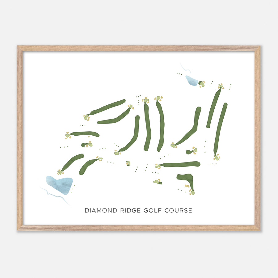 Print of Diamond Ridge Golf Course Modern Map