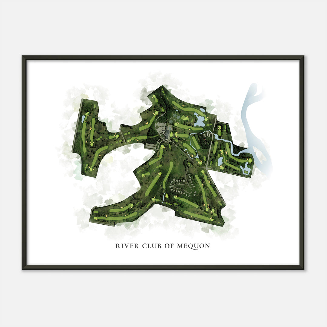 Print of River Club Of Mequon Classic Map