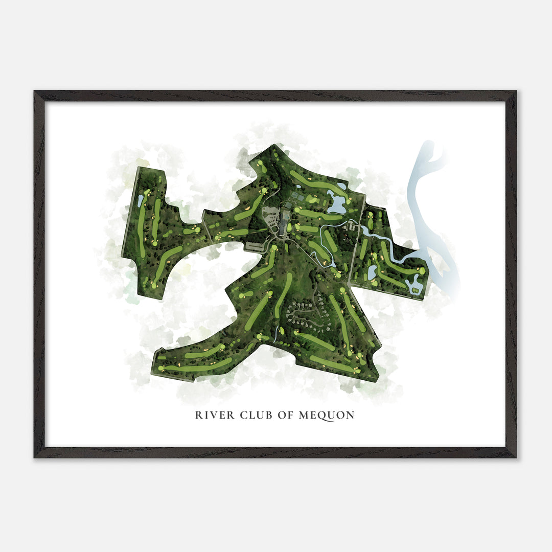 Print of River Club Of Mequon Classic Map
