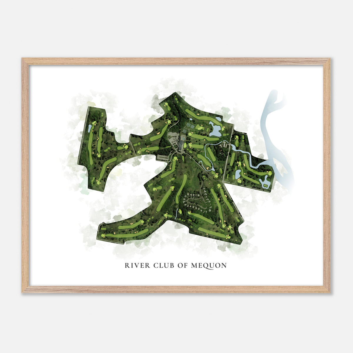 Print of River Club Of Mequon Classic Map