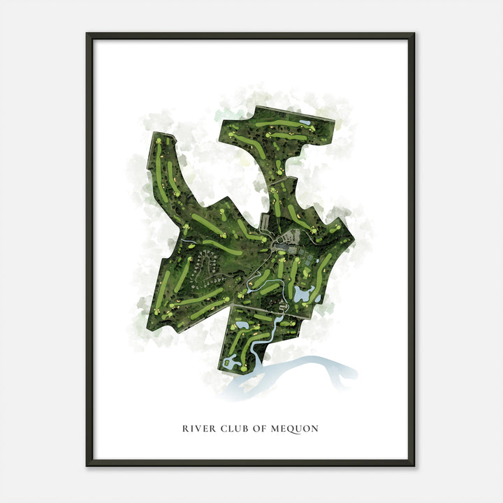 Print of River Club Of Mequon Classic Map