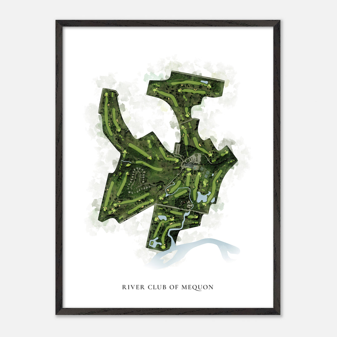 Print of River Club Of Mequon Classic Map