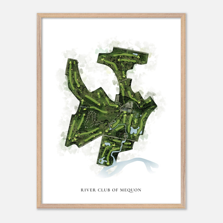Print of River Club Of Mequon Classic Map