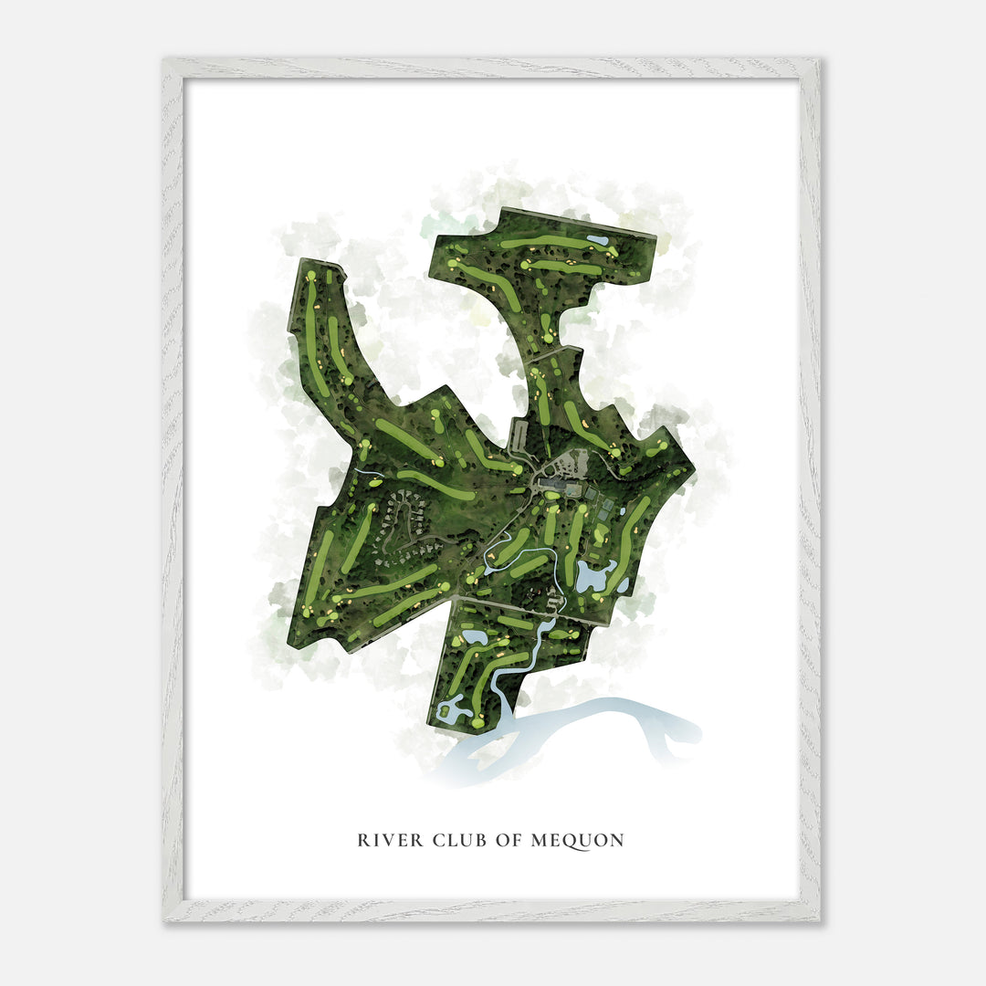 Print of River Club Of Mequon Classic Map