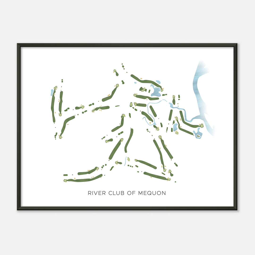 Print of River Club Of Mequon Modern Map