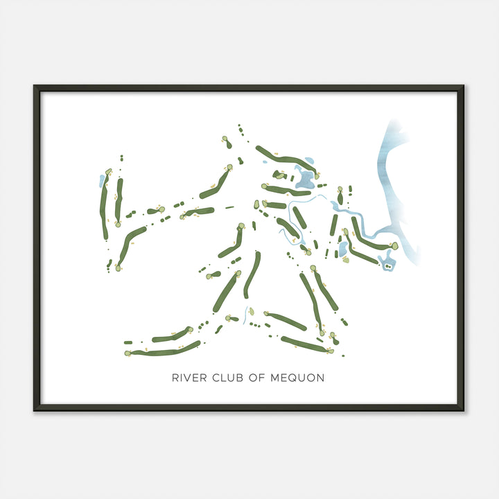 Print of River Club Of Mequon Modern Map