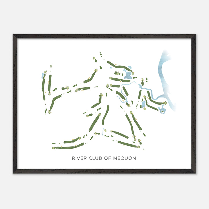Print of River Club Of Mequon Modern Map