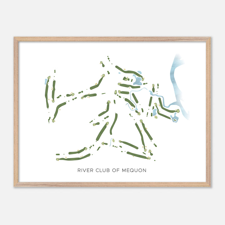 Print of River Club Of Mequon Modern Map