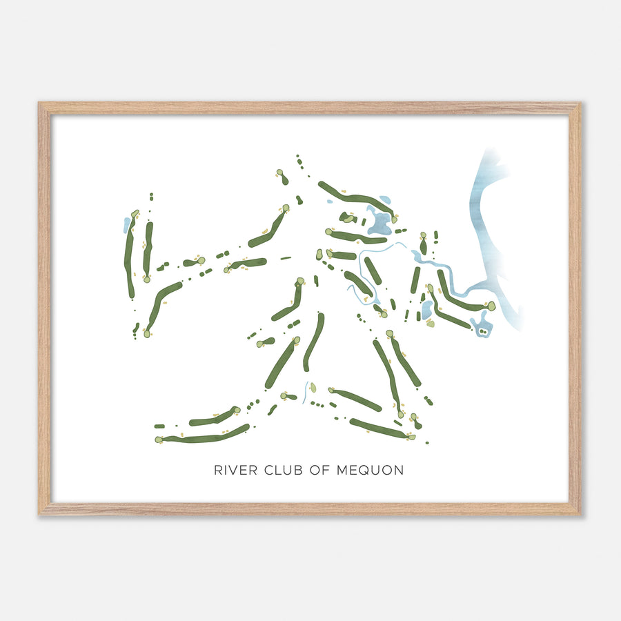 Print of River Club Of Mequon Modern Map