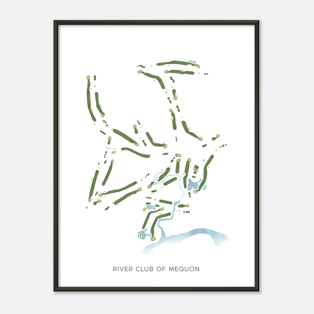 Print of River Club Of Mequon Modern Map