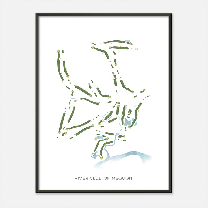 Print of River Club Of Mequon Modern Map