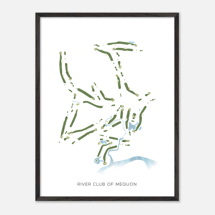 Print of River Club Of Mequon Modern Map