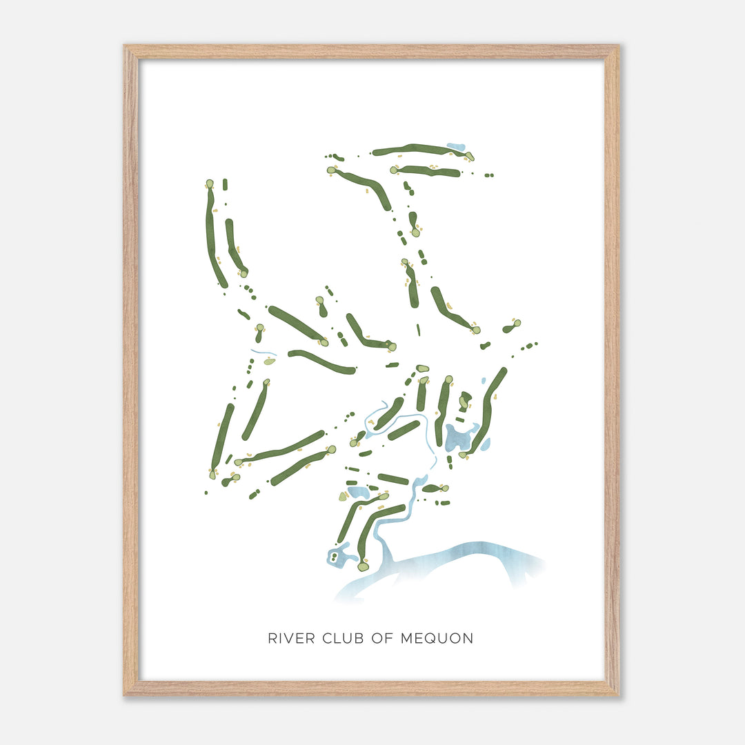 Print of River Club Of Mequon Modern Map