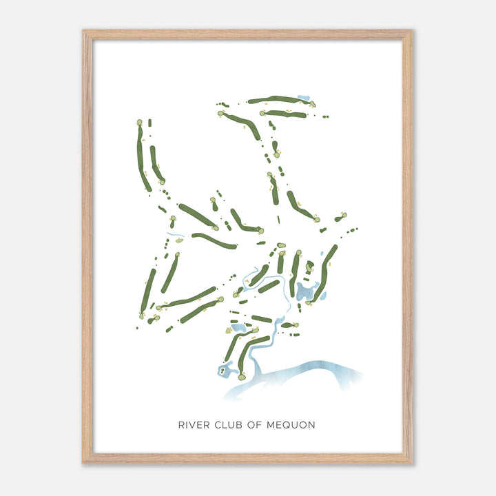 Print of River Club Of Mequon Modern Map