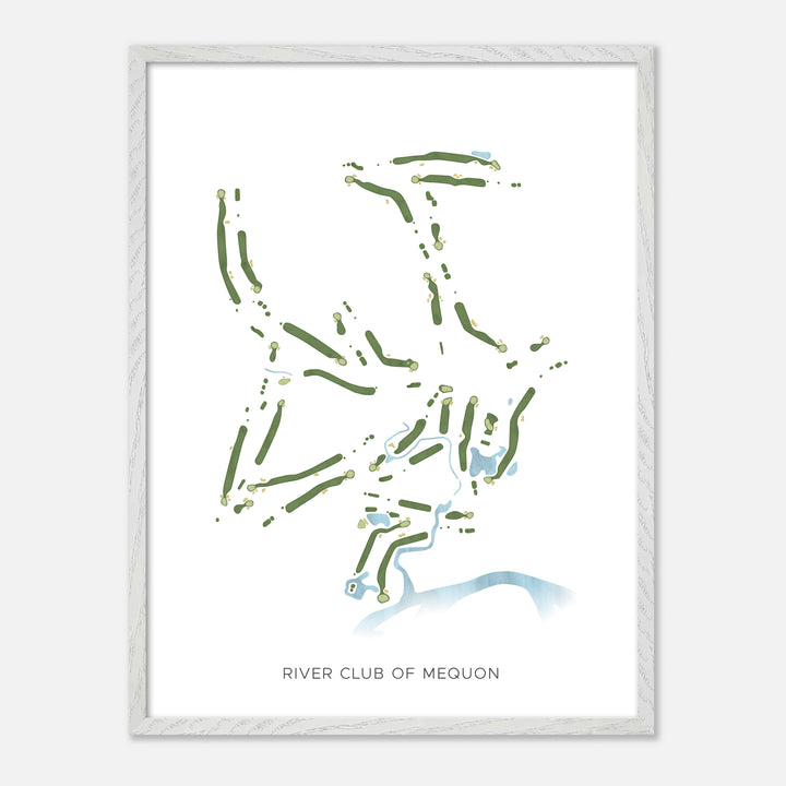 Print of River Club Of Mequon Modern Map