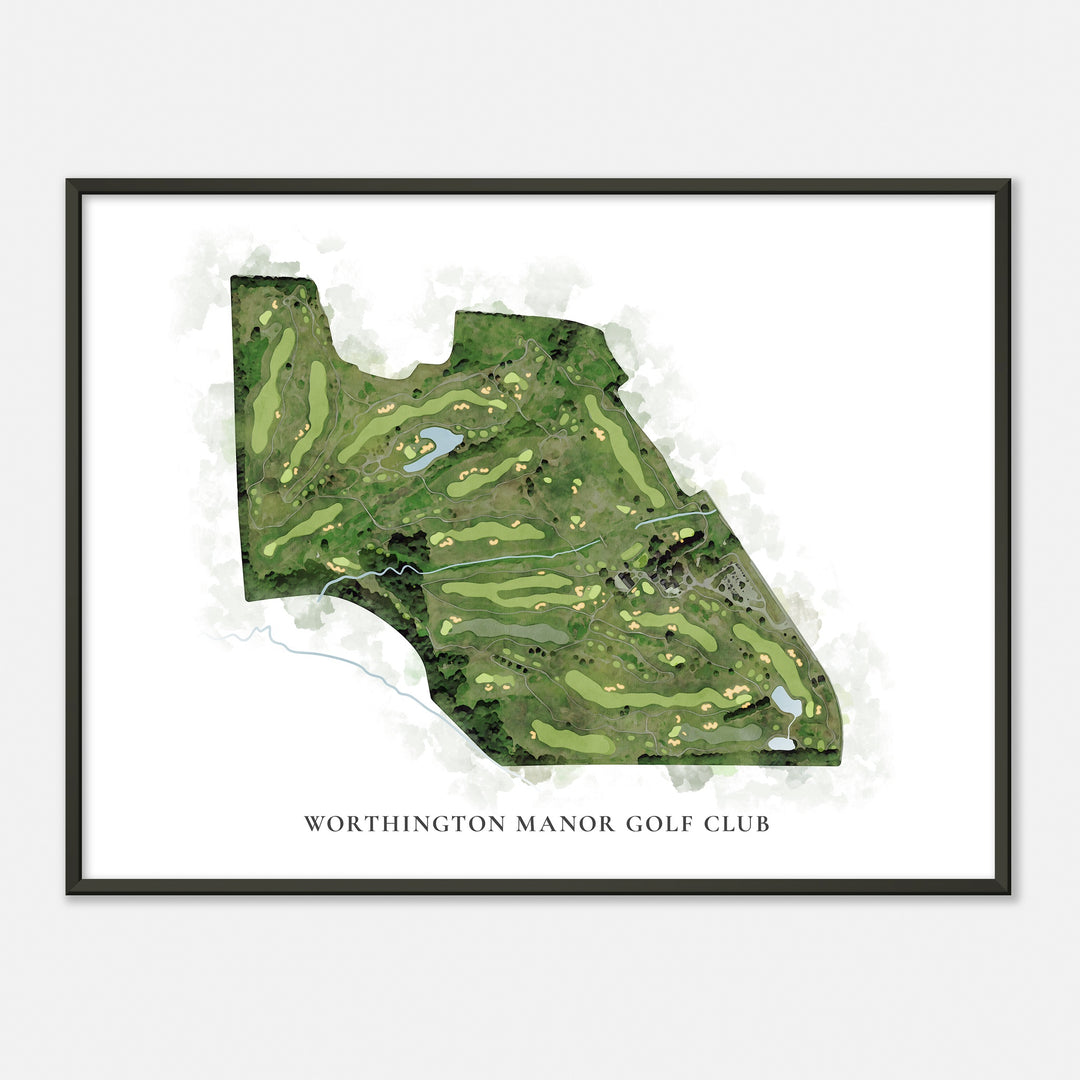 Print of Worthington Manor Golf Club Classic Map
