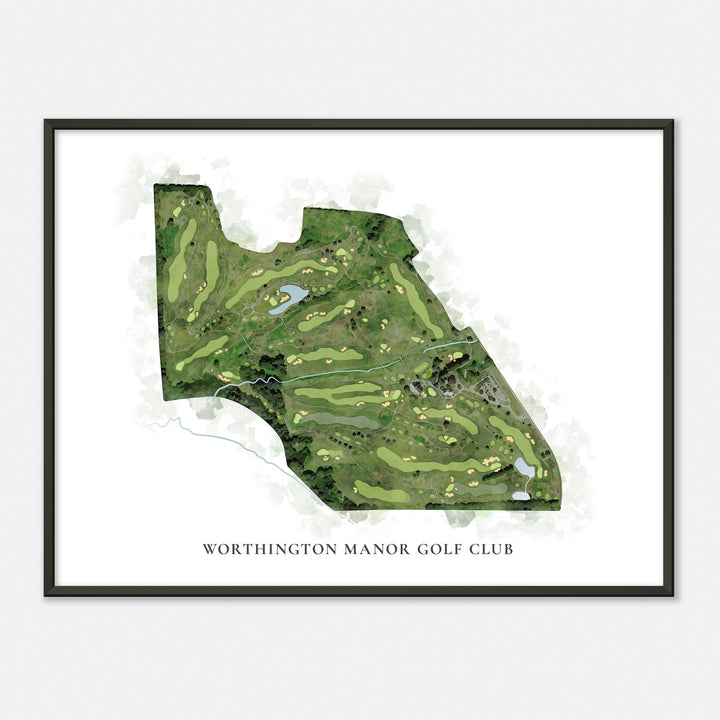 Print of Worthington Manor Golf Club Classic Map