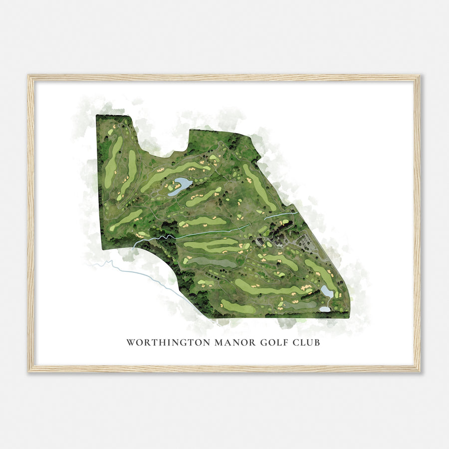 Print of Worthington Manor Golf Club Classic Map