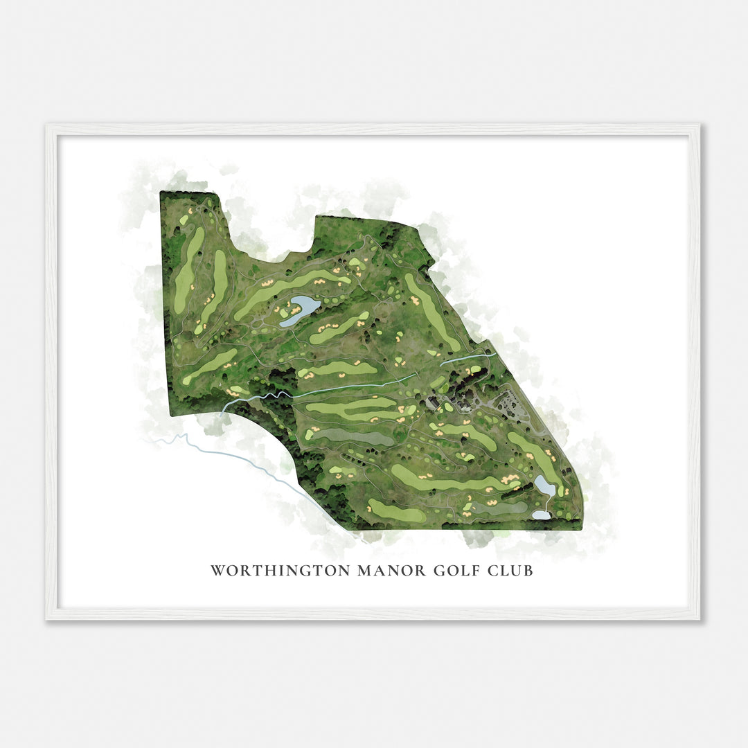 Print of Worthington Manor Golf Club Classic Map