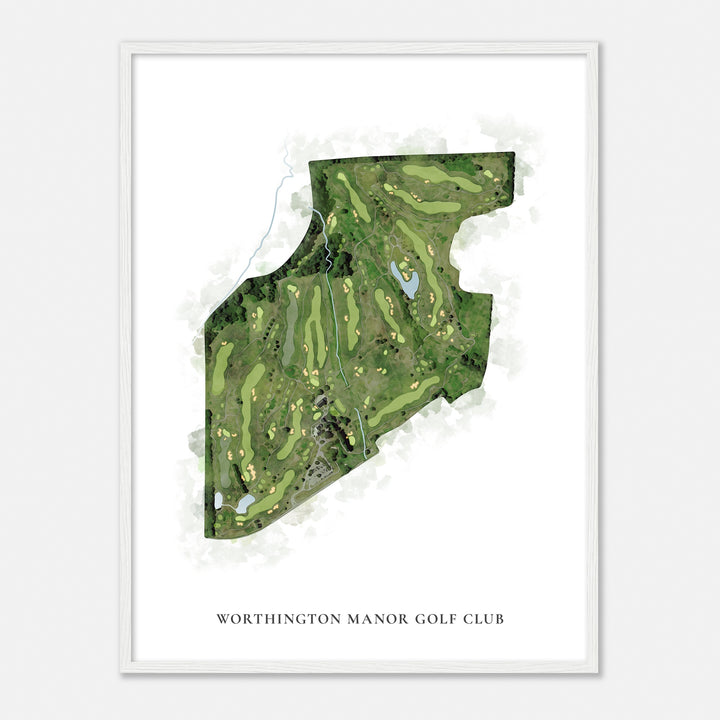 Print of Worthington Manor Golf Club Classic Map