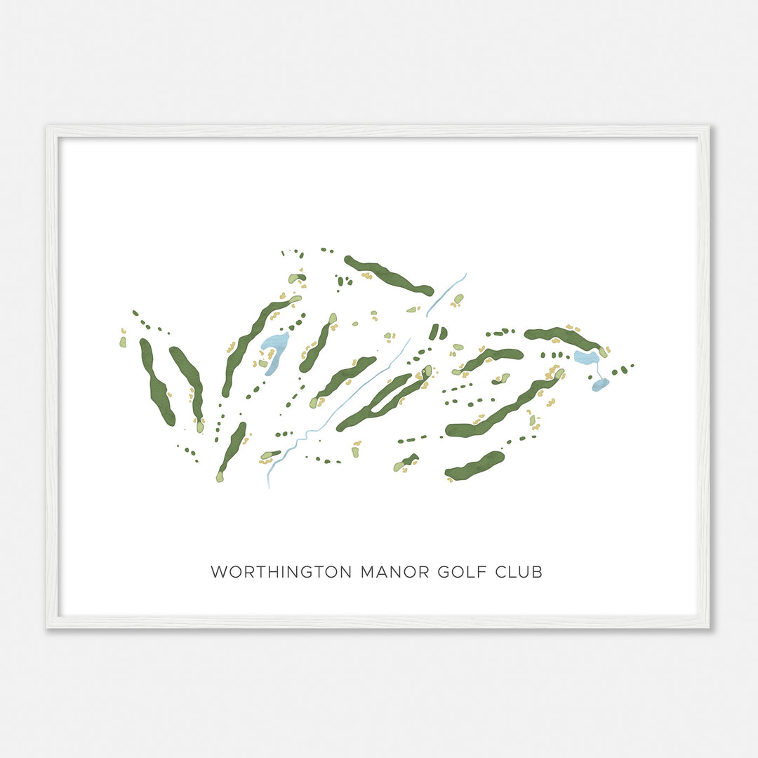 Print of Worthington Manor Golf Club Modern Map