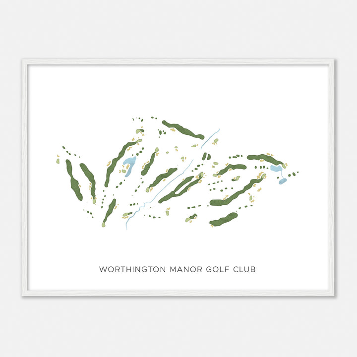 Print of Worthington Manor Golf Club Modern Map