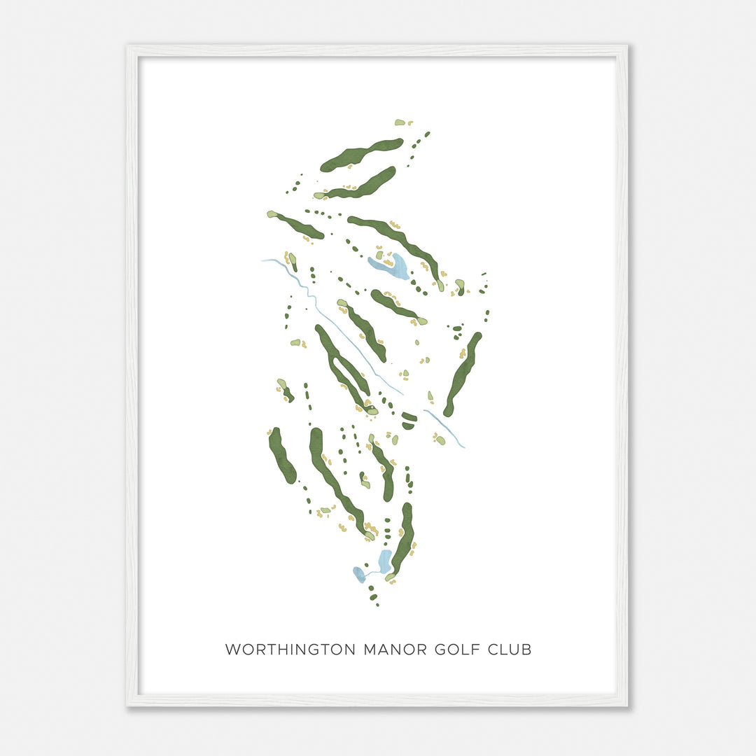 Print of Worthington Manor Golf Club Modern Map