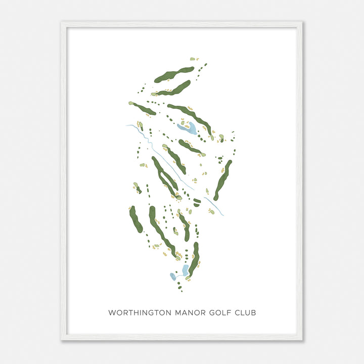 Print of Worthington Manor Golf Club Modern Map