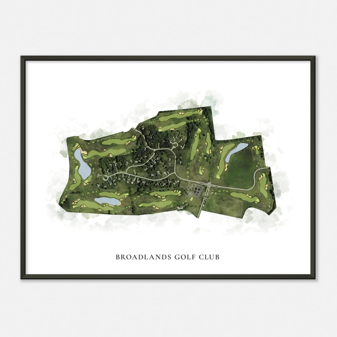 Print of Broadlands Golf Club Classic Map
