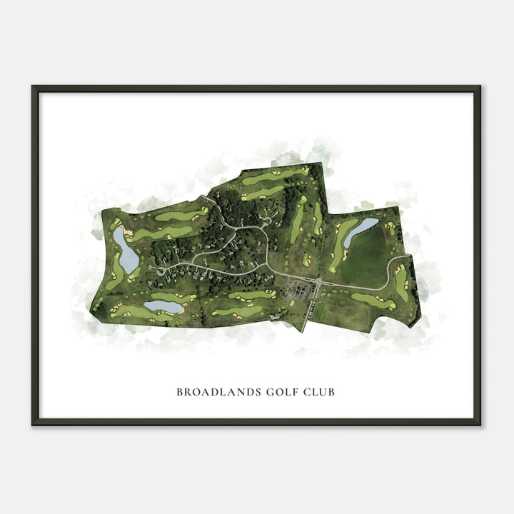 Print of Broadlands Golf Club Classic Map