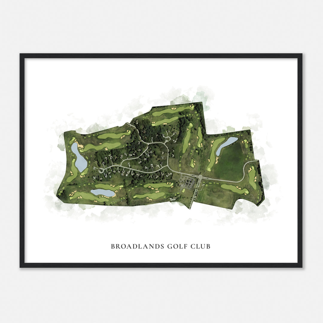 Print of Broadlands Golf Club Classic Map