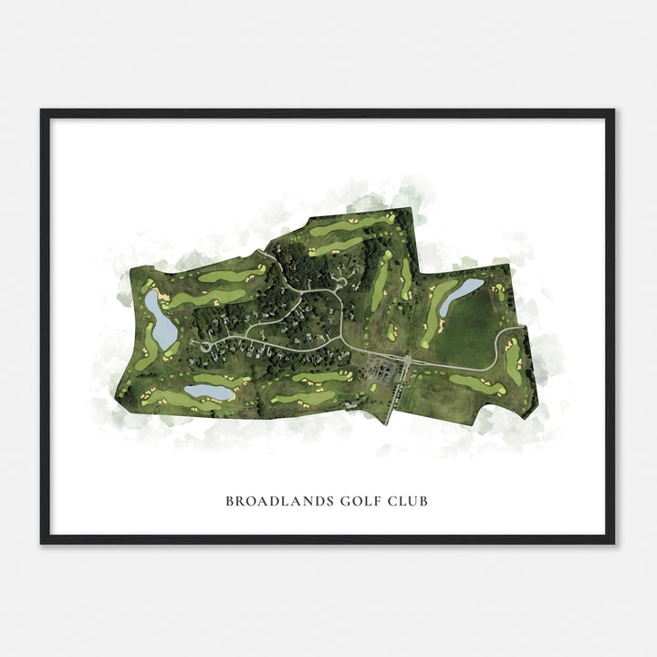 Print of Broadlands Golf Club Classic Map