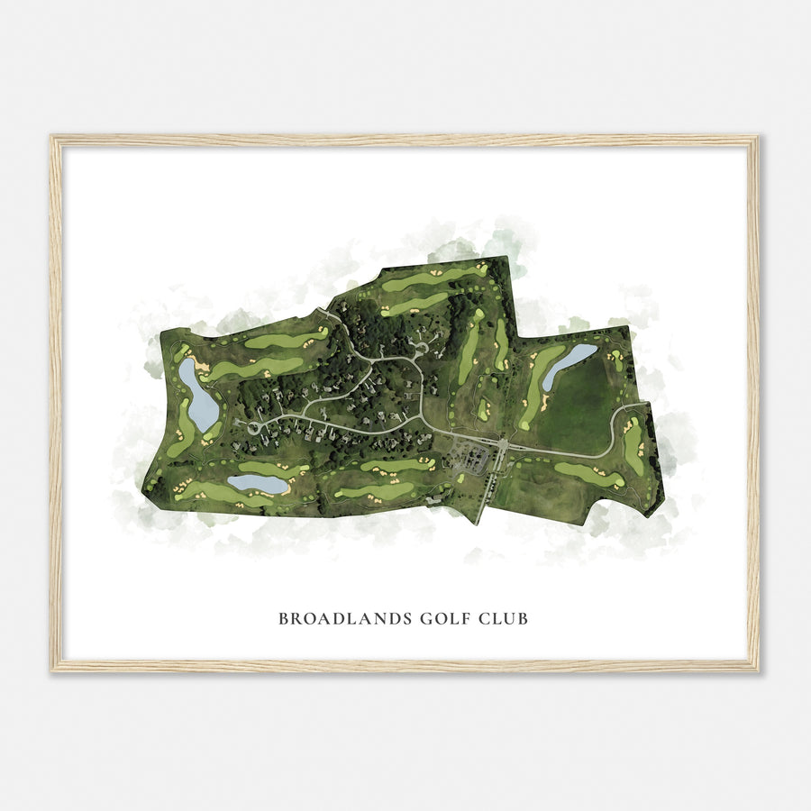 Print of Broadlands Golf Club Classic Map