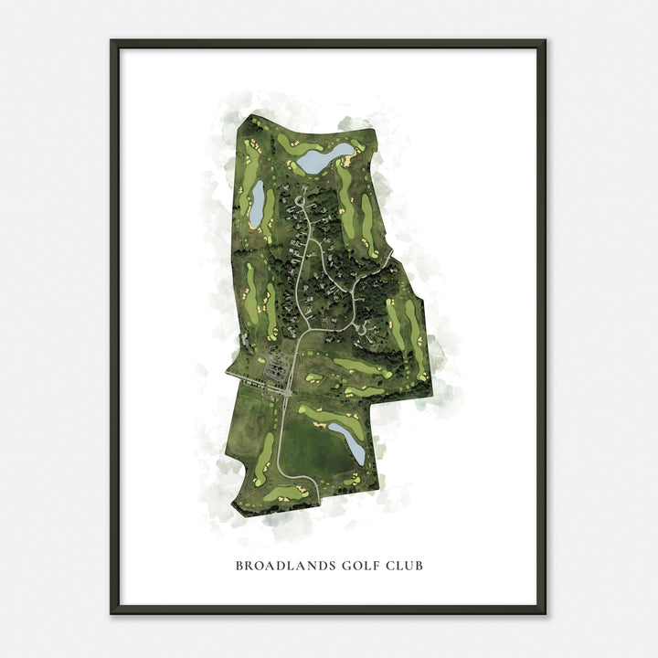 Print of Broadlands Golf Club Classic Map
