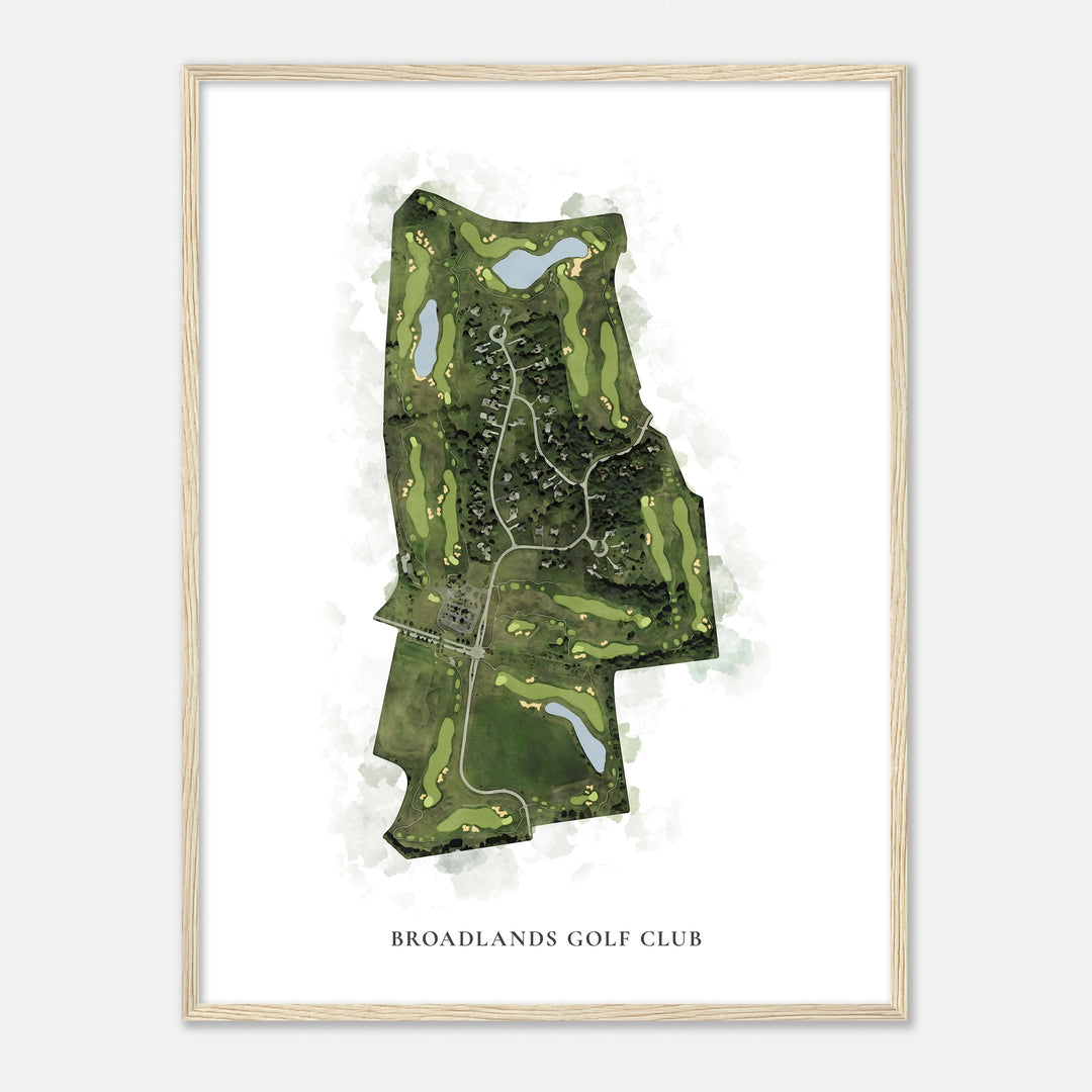 Print of Broadlands Golf Club Classic Map