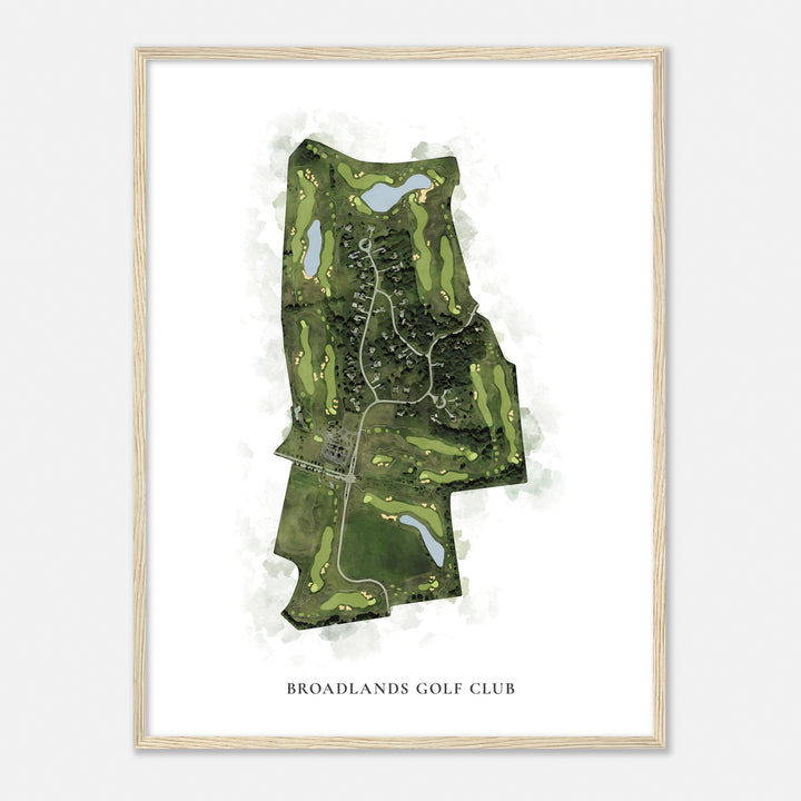 Print of Broadlands Golf Club Classic Map