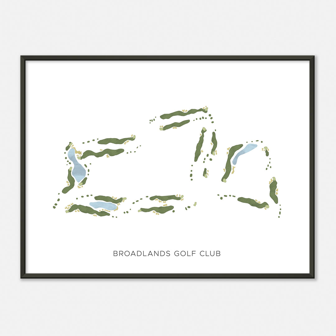 Print of Broadlands Golf Club Modern Map