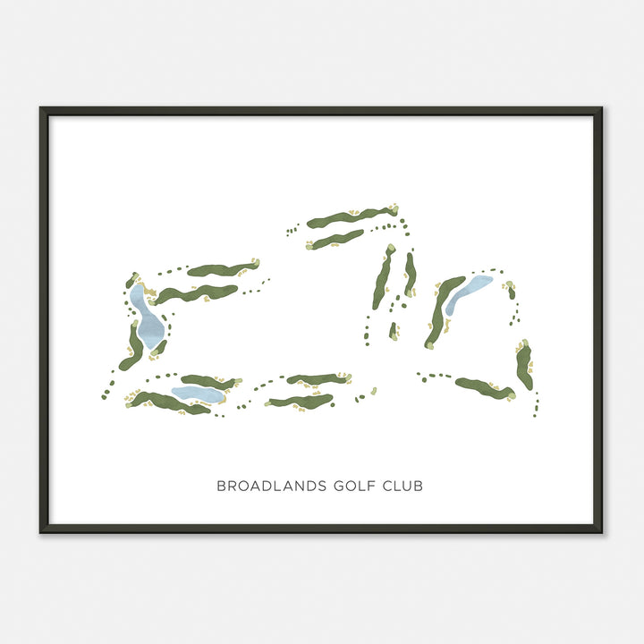 Print of Broadlands Golf Club Modern Map