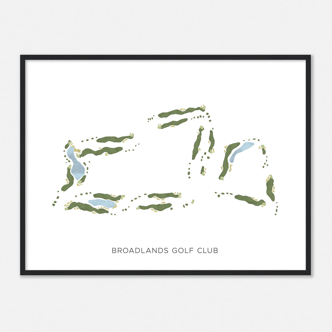 Print of Broadlands Golf Club Modern Map