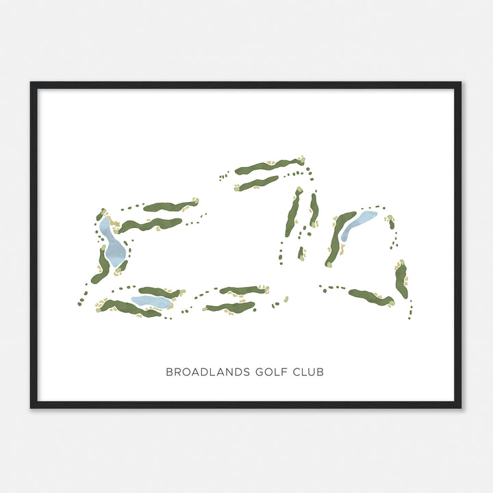 Print of Broadlands Golf Club Modern Map