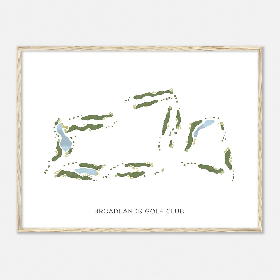 Print of Broadlands Golf Club Modern Map